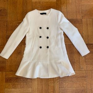 Zara Woman Spring Button Down Flare Coat